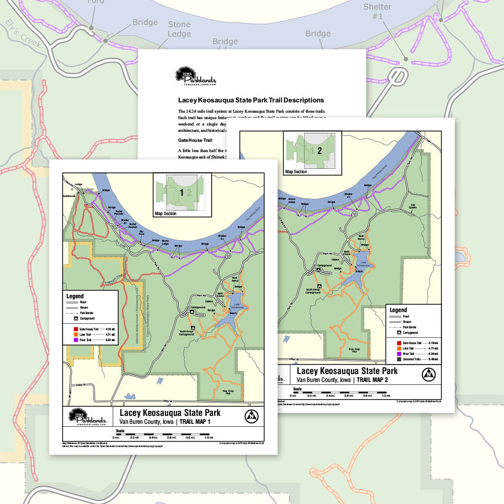 Lacey Keosauqua State Park Trail Map Printable Download