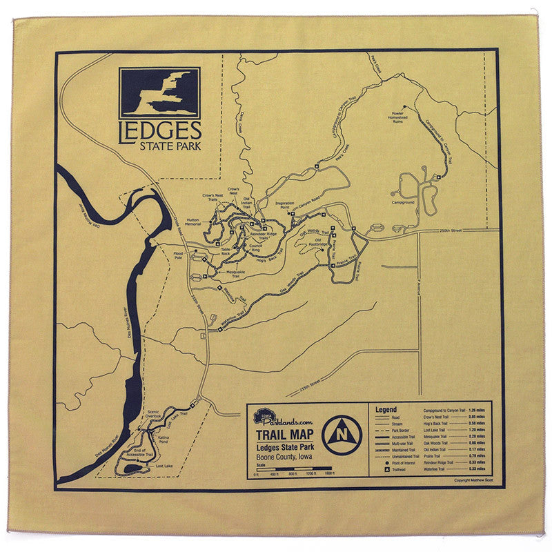 Ledges State Park Trail Map Bandanna