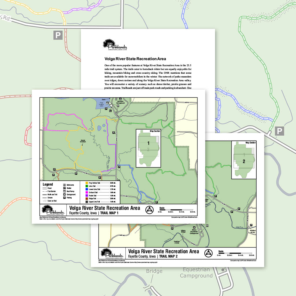 Volga River State Recreation Area Trail Map Printable Download