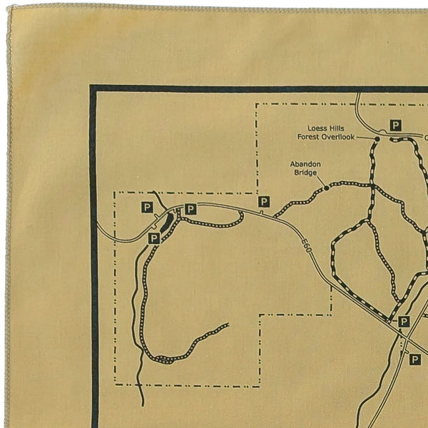 Loess Hills State Forest, Preparation Canyon Unit Trail Map Bandanna