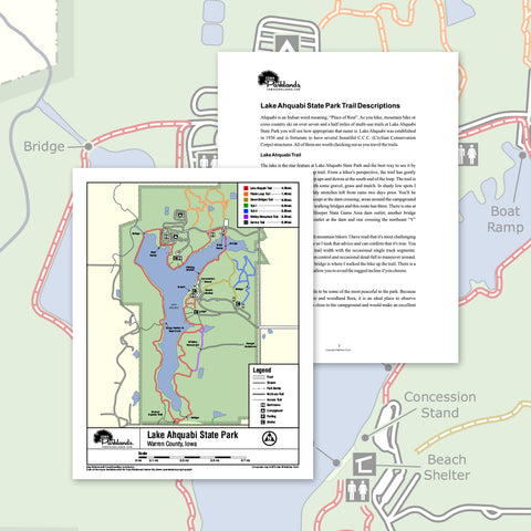 Lake Ahquabi State Park Trail Map Printable Download