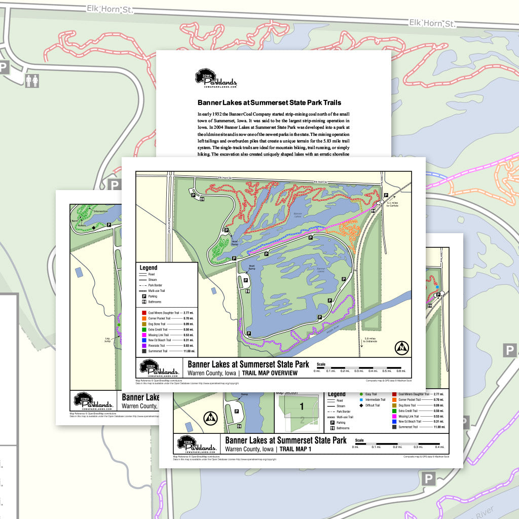 Banner Lakes at Summerset State Park Trail Map Printable Download
