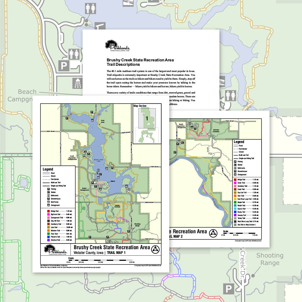 Brushy Creek State Recreation Area Trail Map Printable Download