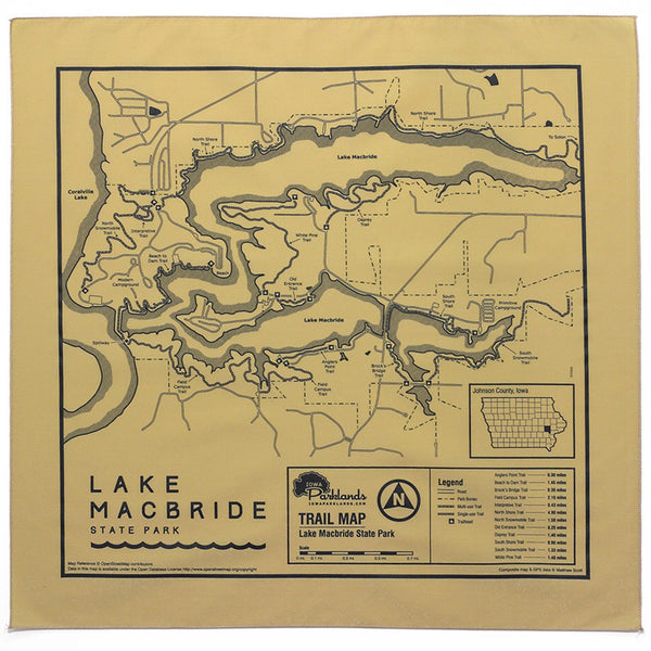 Macbride State Park Trail Map Bandanna