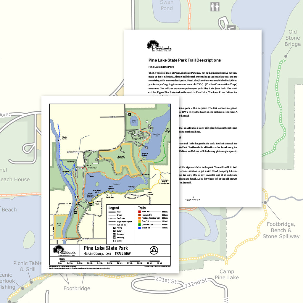 Pine Lake State Park Trail Map Printable Download