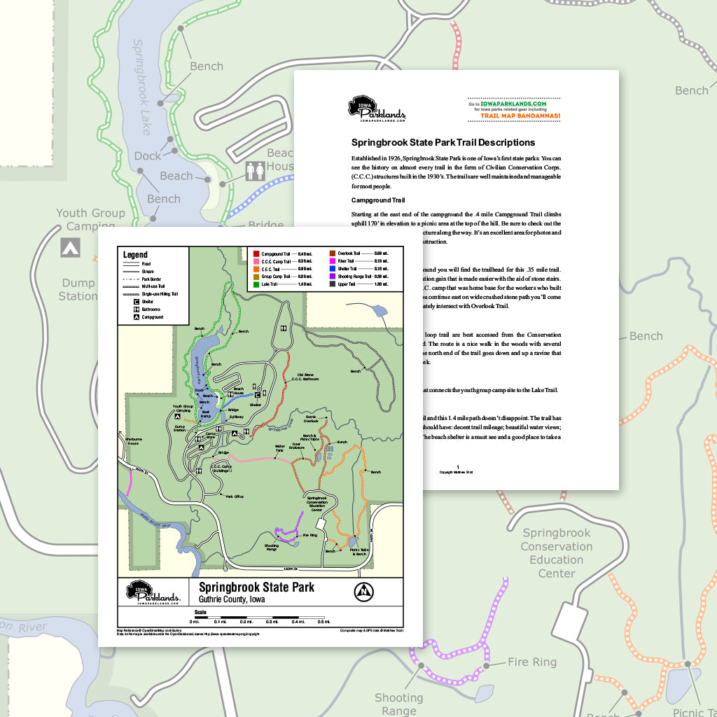 Springbrook State Park Trail Map Printable Download – Iowa Parklands