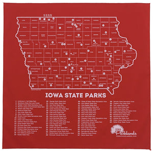 Iowa State Parks Bandanna - Red