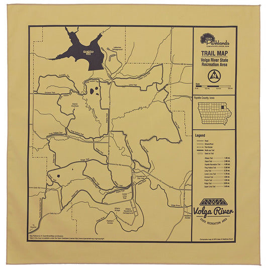 Volga River State Recreation Area Trail Map Bandanna