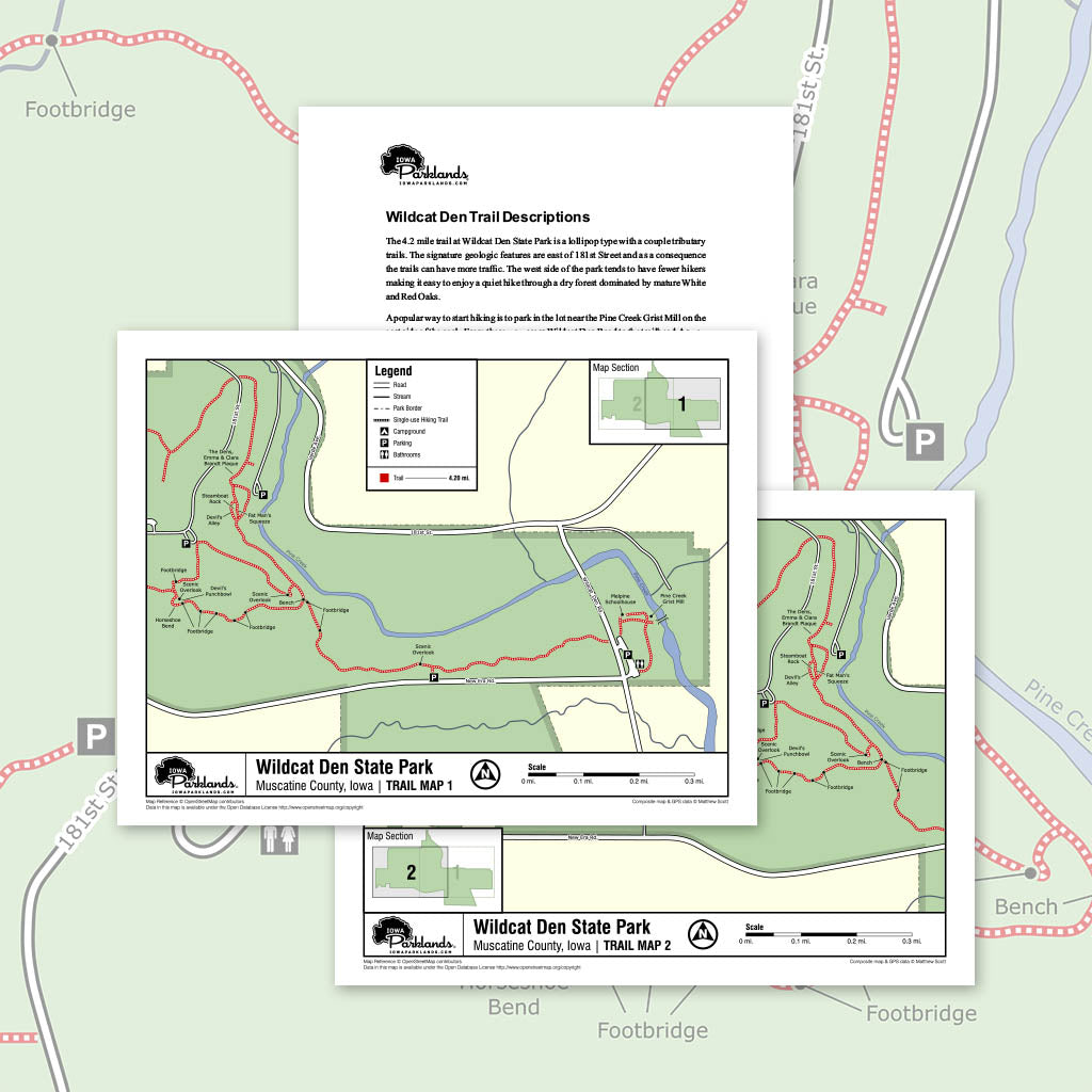 Wildcat Den State Park Trail Map Printable Download