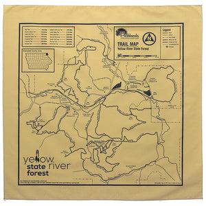 Yellow River State Forest Trail Map Bandanna