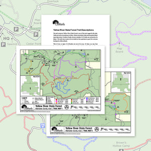 Yellow River State Forest - Paint Creek Unit Trail Map Printable Download